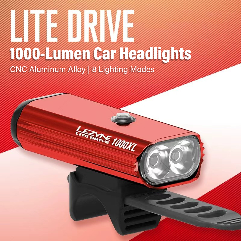 Rechargeable Bicycle Headlight 1000 Lumen - LEZYNE Luce per Bicicletta 1000 Lumen