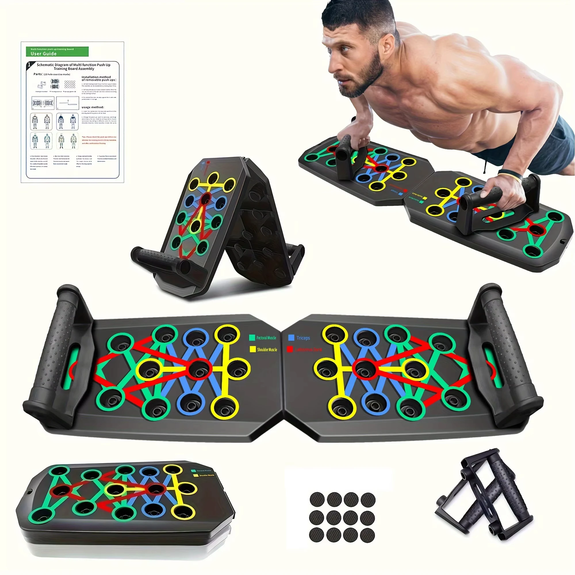 Push Up Board Foldable Multi Function - 1 set di tavola pieghevole multifunzionale