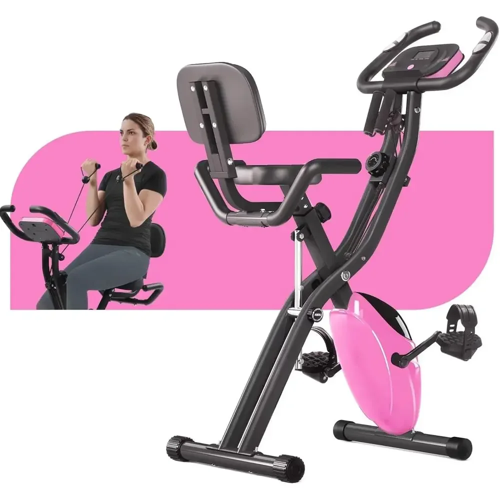 Exercise Bike Magnetic Resistance - Cyclette Reclinabile e Verticale 4-in-1 con