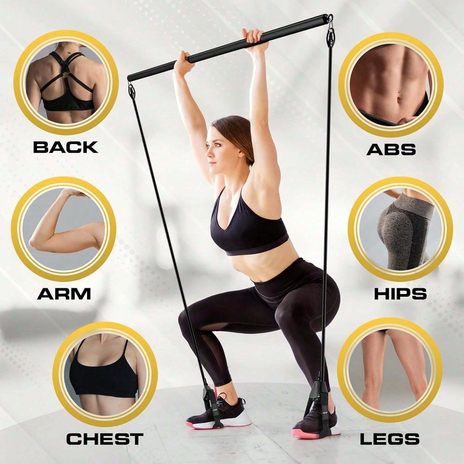 Kit per Pilates con barra e fa - Pilates Bar Kit With Resistance Bands recensione e prezzo